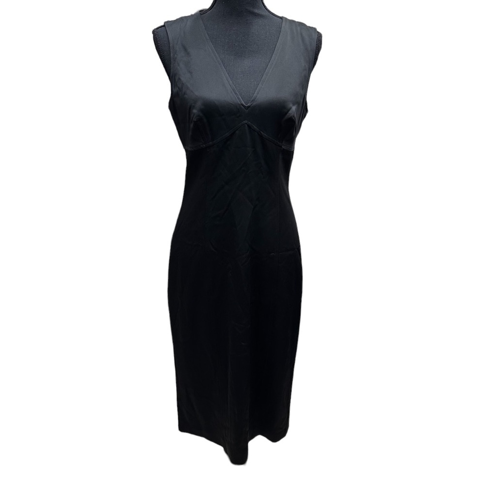 Vintage Michael Kors classic long sleeveless black midi maxi dress made in Italy
